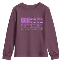 Military Child Month Military Transport American Flag Youth Sweatshirt