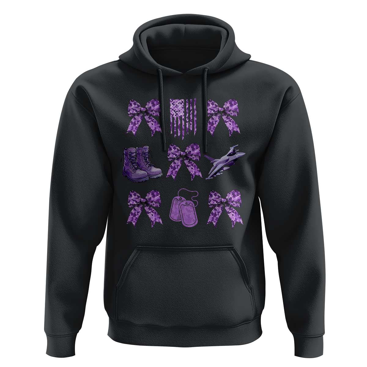 Military Kid Month Camo Coquette Bow Hoodie