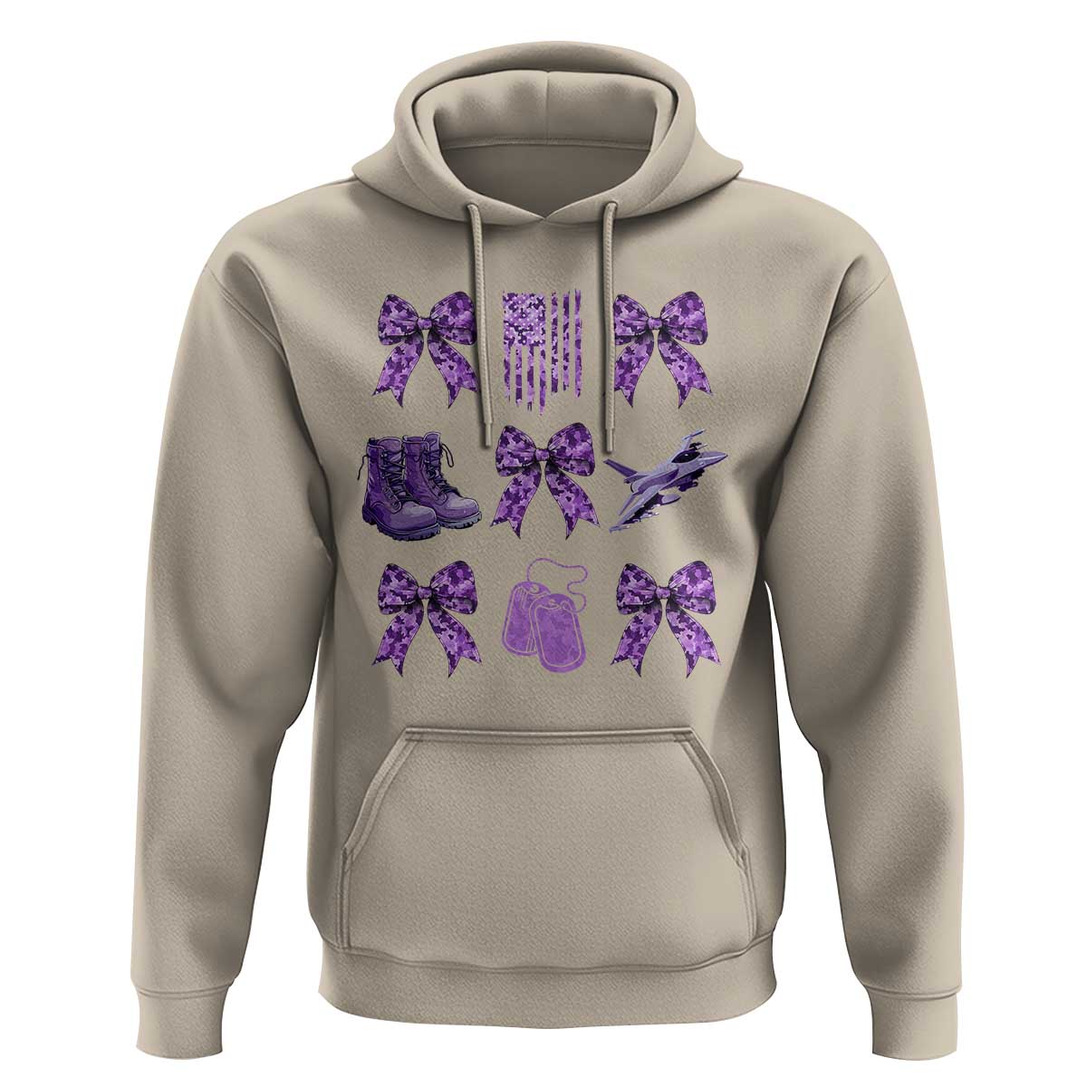 Military Kid Month Camo Coquette Bow Hoodie