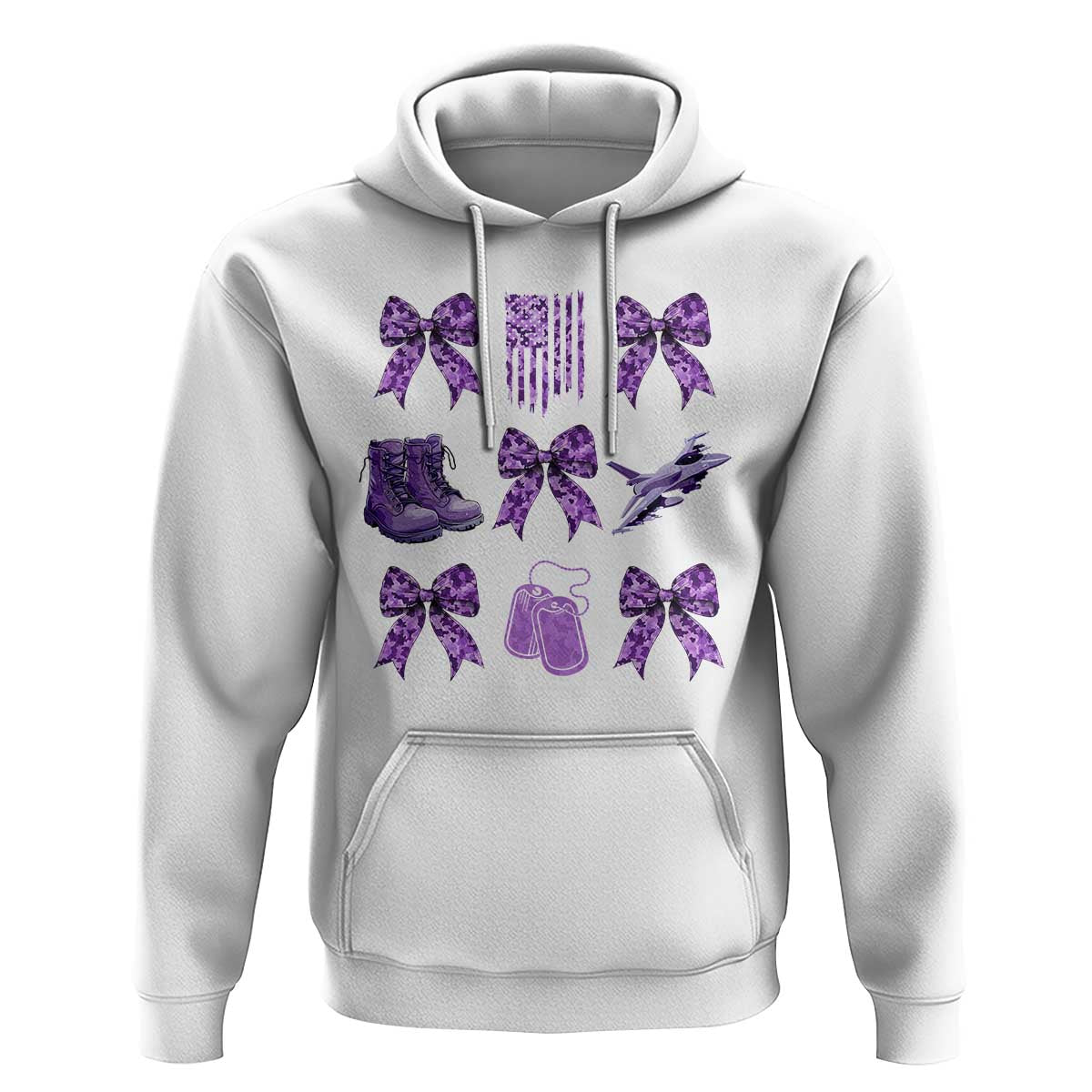 Military Kid Month Camo Coquette Bow Hoodie