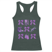 Military Kid Month Camo Coquette Bow Racerback Tank Top