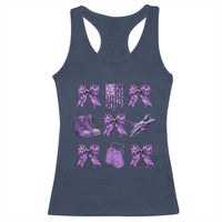 Military Kid Month Camo Coquette Bow Racerback Tank Top