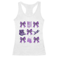 Military Kid Month Camo Coquette Bow Racerback Tank Top