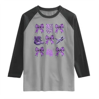 Military Kid Month Camo Coquette Bow Raglan Shirt