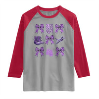 Military Kid Month Camo Coquette Bow Raglan Shirt