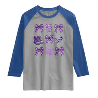 Military Kid Month Camo Coquette Bow Raglan Shirt