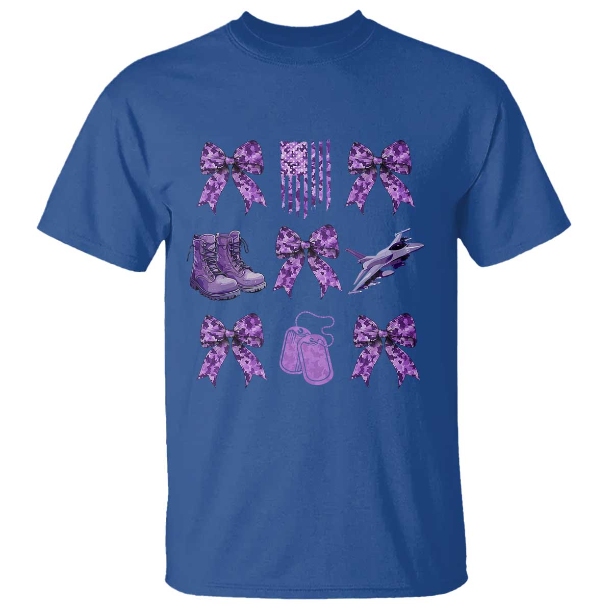 Military Kid Month Camo Coquette Bow T Shirt
