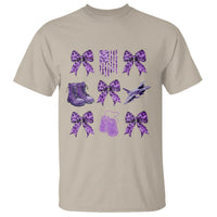 Military Kid Month Camo Coquette Bow T Shirt