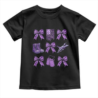 Military Kid Month Camo Coquette Bow Toddler T Shirt