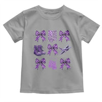 Military Kid Month Camo Coquette Bow Toddler T Shirt
