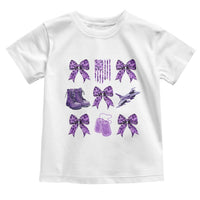 Military Kid Month Camo Coquette Bow Toddler T Shirt