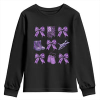 Military Kid Month Camo Coquette Bow Youth Sweatshirt