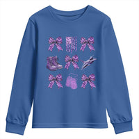 Military Kid Month Camo Coquette Bow Youth Sweatshirt