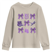 Military Kid Month Camo Coquette Bow Youth Sweatshirt