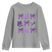 Military Kid Month Camo Coquette Bow Youth Sweatshirt
