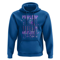 Purple Up Military Child Hoodie Dandelion Vintage American Flag Military Child Month