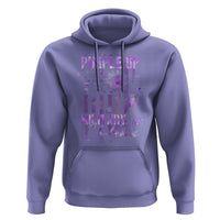 Purple Up Military Child Hoodie Dandelion Vintage American Flag Military Child Month
