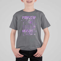 Purple Up Military Child T Shirt For Kid Dandelion Vintage American Flag Military Child Month
