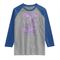 Purple Up Military Child Raglan Shirt Dandelion Vintage American Flag Military Child Month