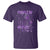 Purple Up Military Child T Shirt Dandelion Vintage American Flag Military Child Month