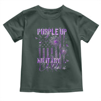 Purple Up Military Child Toddler T Shirt Dandelion Vintage American Flag Military Child Month