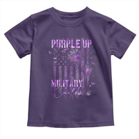 Purple Up Military Child Toddler T Shirt Dandelion Vintage American Flag Military Child Month