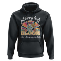 Military Kids Bloom Where They Are Planted Hoodie Military Child Month Retro Vintage Flowers