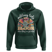 Military Kids Bloom Where They Are Planted Hoodie Military Child Month Retro Vintage Flowers