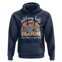 Military Kids Bloom Where They Are Planted Hoodie Military Child Month Retro Vintage Flowers