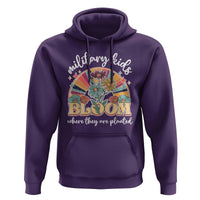 Military Kids Bloom Where They Are Planted Hoodie Military Child Month Retro Vintage Flowers