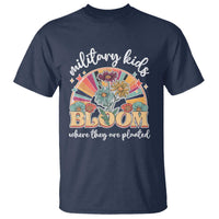 Military Kids Bloom Where They Are Planted T Shirt Military Child Month Retro Vintage Flowers