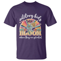 Military Kids Bloom Where They Are Planted T Shirt Military Child Month Retro Vintage Flowers