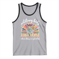 Military Kids Bloom Where They Are Planted Tank Top Military Child Month Retro Vintage Flowers