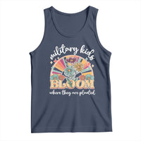 Military Kids Bloom Where They Are Planted Tank Top Military Child Month Retro Vintage Flowers