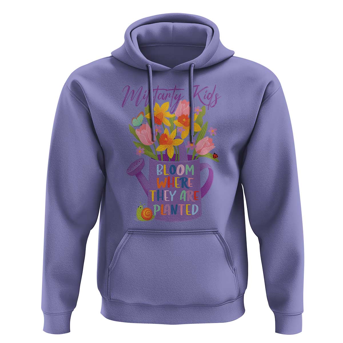 Military Kids Bloom Where They Are Planted Hoodie Military Child Month Flower