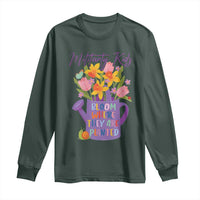 Military Kids Bloom Where They Are Planted Long Sleeve Shirt Military Child Month Flower