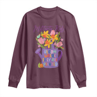 Military Kids Bloom Where They Are Planted Long Sleeve Shirt Military Child Month Flower