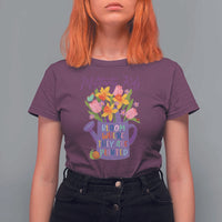 Military Kids Bloom Where They Are Planted T Shirt For Women Military Child Month Flower