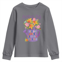 Military Kids Bloom Where They Are Planted Youth Sweatshirt Military Child Month Flower