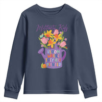 Military Kids Bloom Where They Are Planted Youth Sweatshirt Military Child Month Flower