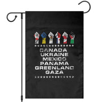 Canada Greenland Mexico Panama Gaza Ukraine Pride Garden Flag Hand Fist - Wonder Print Shop