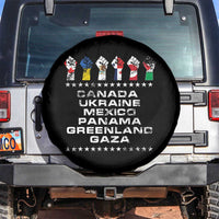 Canada Greenland Mexico Panama Gaza Ukraine Pride Spare Tire Cover Hand Fist