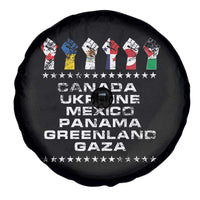 Canada Greenland Mexico Panama Gaza Ukraine Pride Spare Tire Cover Hand Fist