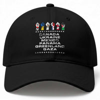 Canada Greenland Mexico Panama Gaza Ukraine Pride Baseball Cap Hand Fist