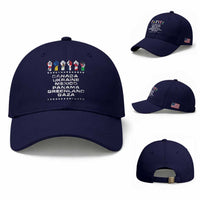 Canada Greenland Mexico Panama Gaza Ukraine Pride Baseball Cap Hand Fist