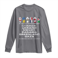 Canada Greenland Mexico Panama Gaza Ukraine Pride Long Sleeve Shirt Hand Fist