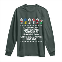 Canada Greenland Mexico Panama Gaza Ukraine Pride Long Sleeve Shirt Hand Fist