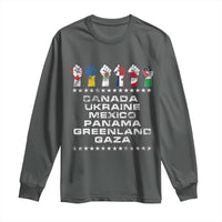 Canada Greenland Mexico Panama Gaza Ukraine Pride Long Sleeve Shirt Hand Fist