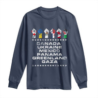 Canada Greenland Mexico Panama Gaza Ukraine Pride Long Sleeve Shirt Hand Fist