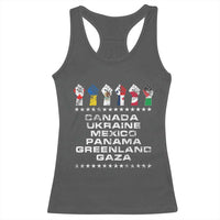 Canada Greenland Mexico Panama Gaza Ukraine Pride Racerback Tank Top Hand Fist